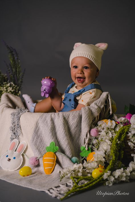 Baby boy Easter photoshoot Boy Birthday Pictures, Baby Boy Easter, Easter Photoshoot, Spring Photoshoot, Diy Spring, Boys Easter, Birthday Pictures, Spring Diy, Photoshoot Ideas