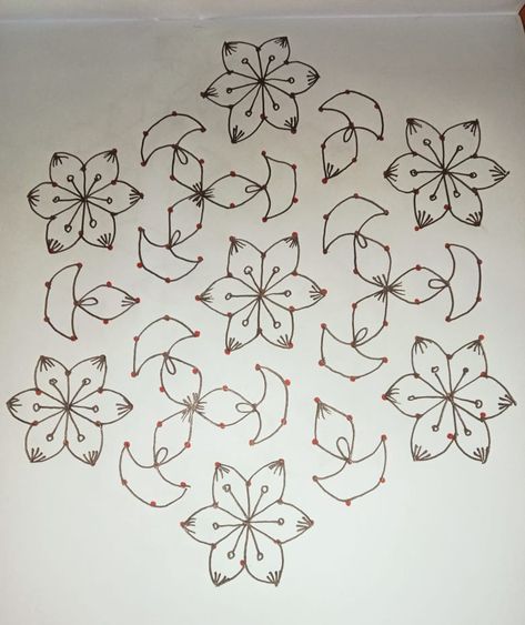 Dots Rangoli With Colors, Bhogi Muggulu, Marghazhi Kolam, பொங்கல் கோலம், Rangoli Dots, Dot Kolam, Easy Rangoli Designs Videos, Dot Rangoli, Very Easy Rangoli Designs