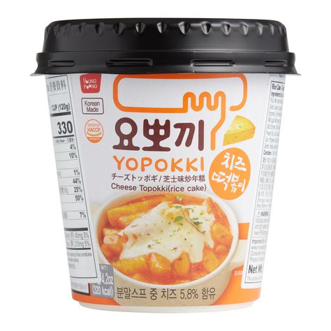 Food And Drink Enjoy authentic Korean food at home with this instant topokki. Traditionally made with chewy stir-fried rice cakes tossed in a spicy tomato sauce, this version features a rich cheese sauce for a uniquely savory bite. Also could be used for food,savories,instant food,topokki,teokbokki,korea,korean. By Cost Plus World Market.606792 Korean Food At Home, Authentic Korean Food, Korean Drinks, Asian Candy, Korean Snacks, Spicy Tomato Sauce, Food At Home, Asian Snacks, Instant Recipes