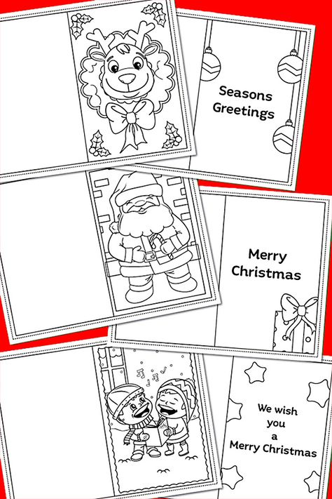 Christmas Cards Coloring Free Printable, Christmas Coloring Cards Free Printables, Free Printable Christmas Cards For Kids, Christmas Card Coloring Free Printable, Printable Coloring Christmas Cards, Free Christmas Card Printables, Christmas Coloring Printables, Free Printable Christmas Cards, Christmas Colouring