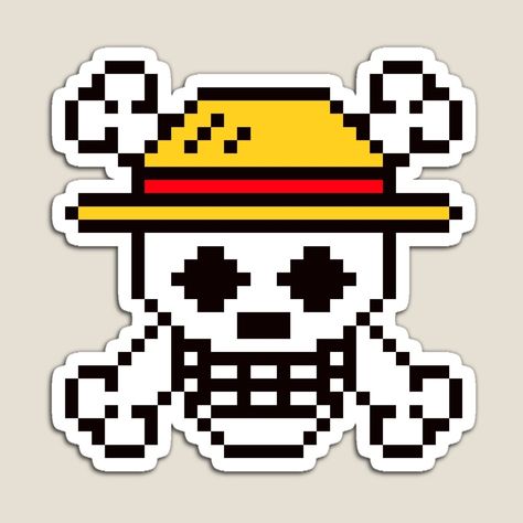 Straw Hat Pirates, Iron Beads, Straw Hat, Pixel Art, Straw, Cross Stitch, One Piece, Hats, Memes