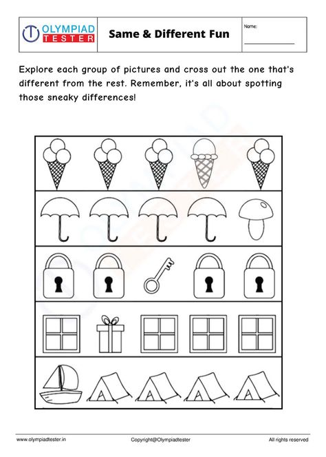 Odd one Out Worksheet  for Kindergarten/ Preschool Odd One Out Worksheet For Kids, Ukg Worksheets Activities, Odd One Out, Odd One Out Worksheet, Math Olympiad, Preschool Activities Printable, Worksheet For Kindergarten, Activities Printable, Alphabet Phonics