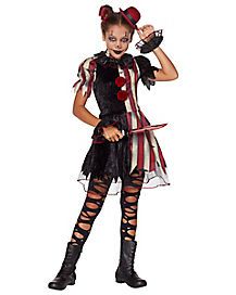 Girls Scary Halloween Costumes, Scary Girl Costumes, Scary Girl Halloween Costumes, Girl Clown Costume, Scary Couples Halloween Costumes, Scary Clown Costume, Halloween Costumes For Kids Scary, Girls Halloween Costumes For Kids, Clown Costumes