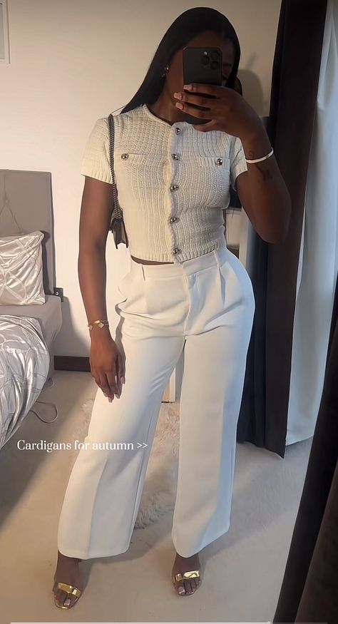 Business Chic Black Women, Classy Expensive Aesthetic, Government Aesthetic Outfit, Rich Girl Aesthetic Outfit Black Women, Full Beige Outfit, Black And White Brunch Outfit, Church Tops For Women, Cooperate Baddie Aesthetic, Classy Spring Outfits Black Women