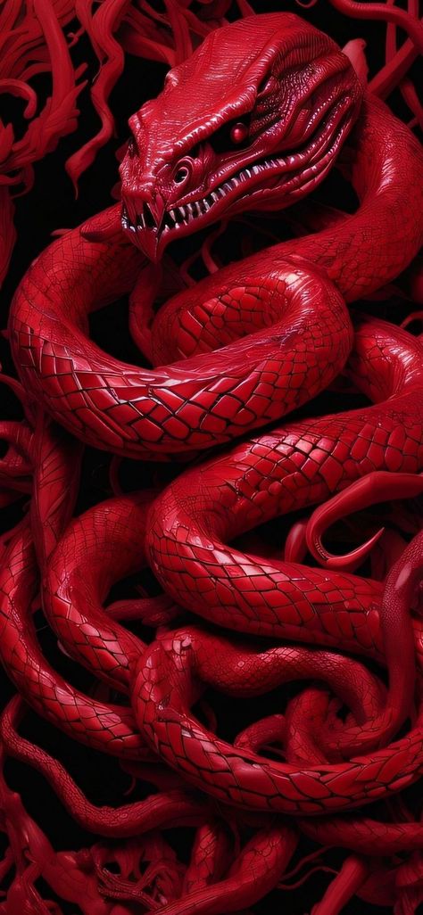 Snake Photos, Pretty Snakes, Snake Wallpaper, Red Snake, Devian Art, Snake Art, Extension Designs, House Extension Design, Art Gallery Wallpaper