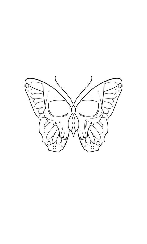 Hand Tattoo Stencils Outline For Women, Practice Tattoo Designs, Butterfly Skull Tattoo, Butterfly Drawing Outline, Skull Butterfly Tattoo, Simple Butterfly Tattoo, Butterfly Tattoo Stencil, Butterfly Hand Tattoo, Mystical Tattoos