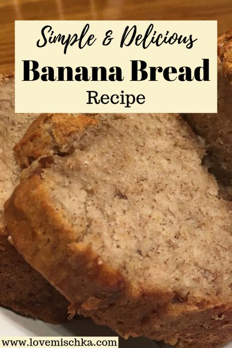 Simple and Delicious Banana Bread Recipe | www.lovemischka.com Roti Pisang, Delicious Banana Bread Recipe, Delicious Banana Bread, Banana Bread Recipe Moist, Moist Banana Bread, Easy Banana Bread Recipe, Overripe Bananas, Best Banana Bread, Banana Bread Recipe