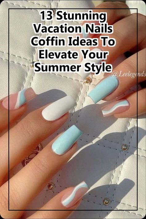 Get ready to elevate your summer style with our collection of 13 stunning vacation nails coffin ideas! Perfect for your next getaway, these chic coffin-shaped designs will make your nails the highlight of your beach photos. From vibrant colors to intricate patterns, discover the perfect nail art that complements your vacation vibe. Dive into creativity and make a statement this summer with these fabulous vacation nails coffin inspirations! Vacation Nails Coffin, Vacation Nails Beach, Nails Beach, Summer Gel Nails, Coffin Shape Nails, Vacation Nails, New Nail Art, Tropical Design, Nails Coffin