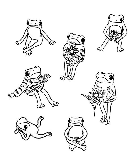 Frog Tattoos, Frog Art, Tattoo Flash Art, Mini Drawings, Little Tattoos, Flash Art, Simplistic Tattoos, Tattoos Ideas, Tattoo Design Drawings