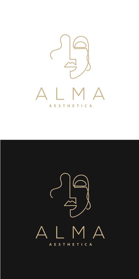 Idea For Logo Design, Refined Logo Design, Medspa Logo Design, Ideas For Logos Design, Medical Spa Logo, Cool Brand Logos, Make Up Logo Ideas, A A Logo, Make Up Brand Logo