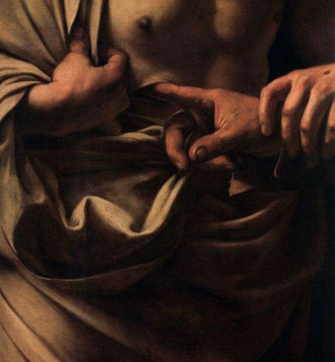 Caravaggio,Incredulità San Tommaso, dettaglio Michelangelo Caravaggio, Caravaggio Paintings, Baroque Painting, Italian Paintings, Rennaissance Art, Baroque Art, Caravaggio, Classical Art, Old Art