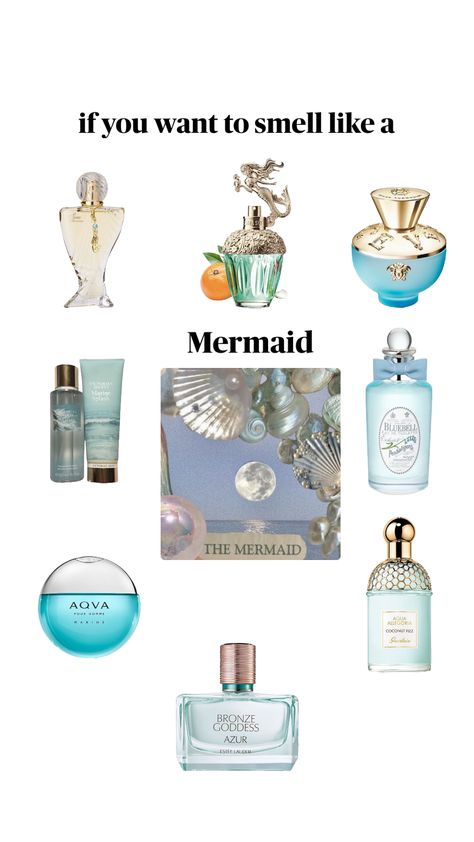 Mermaid Perfume, Beach Perfume, Fresh Perfume, Pretty Perfume Bottles, Fragrances Perfume Woman, Perfume Collection Fragrance, Signature Fragrance, Creative Eye Makeup, Perfume Making