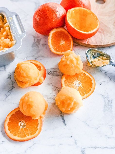 Orange Creamsicle Ice Cream Recipe, Creamsicle Ice Cream Recipe, Orange Creamsicle Ice Cream, Creamsicle Ice Cream, Peach Ice Cream Recipe, Orange Ice Cream, Orange Sorbet, Super Healthy Kids, Ninja Creami