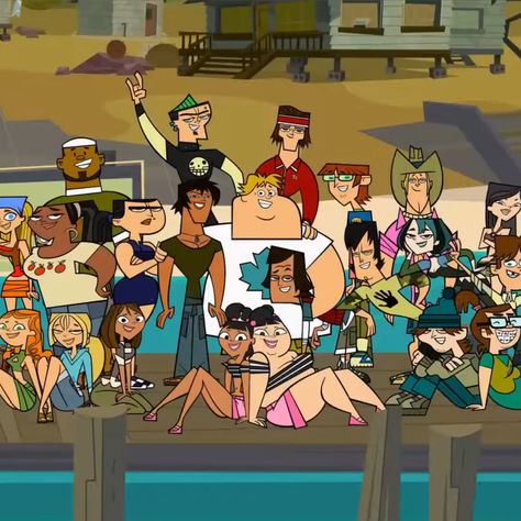 Total Drama Island Season 1, Tdi Characters, Circus Characters, Character Types, Drama Island, Total Drama Island, Science Fiction Tv, Horror Music, The Amazing World Of Gumball