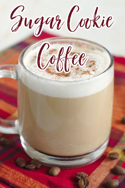 Sugar Cookie Coffee, Holiday Coffee Drinks, Flavored Coffee Recipes, Drinks Christmas, Cookie Coffee, Nespresso Recipes, Homemade Coffee Creamer, Coffee Creamer Recipe, Hot Drinks Recipes