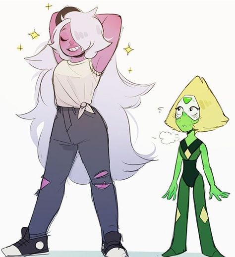 //Calm down P. ───; ☀Sexy amethyst, smol peridot ☀ ━ →Credit to iml4 ← ━ 「#Stevenuniverse #ruby #cartoonnetwork 」 Amethyst Steven Universe, Steven Universe Ships, Casa Anime, Steven Universe Characters, Steven Universe Comic, Steven Universe Gem, Steven Universe Fanart, Universe Art, Space Rock