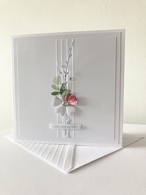 Clean and Simple Card Making | Just saying hello Shayne Eddie, Birthday Card Inspiration, Just Saying Hello, Sympathy Cards Handmade, Simple Cards Handmade, Simple Christmas Cards, Saying Hello, Wedding Cards Handmade, Karten Design