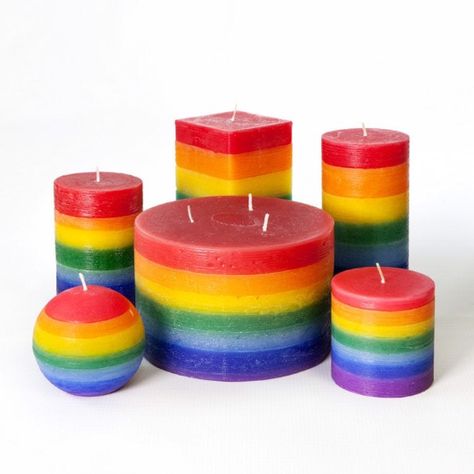 Rainbow candle, rainbow candles, rainbow decor, gay pride decor, candle rainbow, rainbow candle holder, rainbow moonstone, rainbow gifts Pride Candles, Big Candle Holder, Rainbow Candles, Crayon Candles, Pride Decor, Handmade Candles Diy, Candle Meaning, Rainbow Gifts, Velas Candles