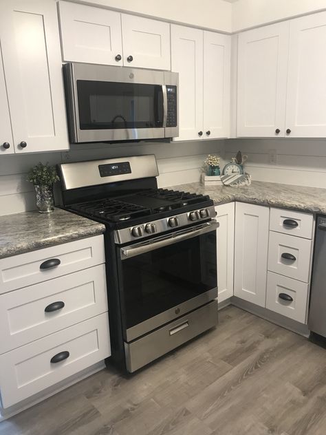 Cindy Joseph, Backsplash With White Cabinets, Shiplap Kitchen, Amazon Tools, Shiplap Backsplash, White Kitchen Backsplash, Diy Kitchen Backsplash, Diy Backsplash, Classic Tile