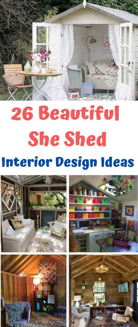 Shed Room Ideas, Shed Makeover Interior, Summerhouse Interiors Ideas, Shed Interior Design Ideas, Backyard Interior, She Shed Interior Ideas, She Shed Decorating Ideas, She Shed Craft Room, Working Inspiration