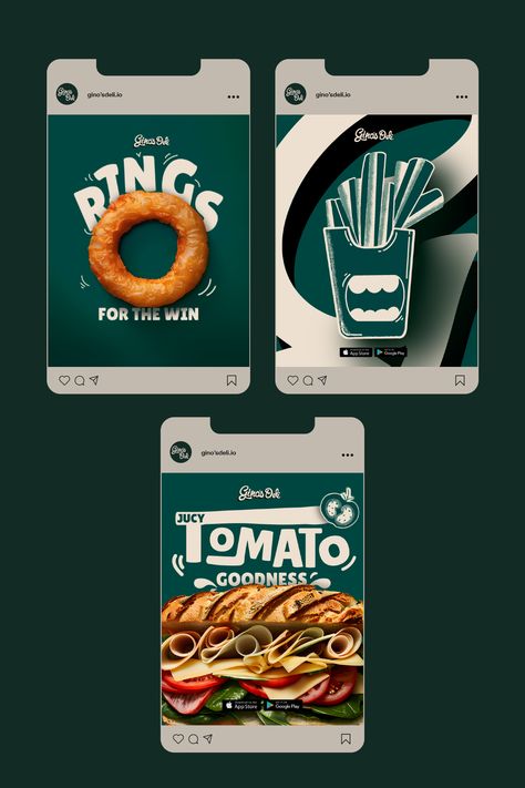 Instagram post designed for Gino's Deli (Panuozzos Brand) Posts For Instagram Design, Fast Food Instagram Post, Brand Posts Instagram, Packaging Social Media Post, Food Posts Design, Ad Layout Design Inspiration, Instagram Post Branding, Graphic Design Package, Who Are We Instagram Post