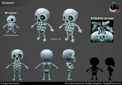 https://www.artstation.com/artwork/nYEqO Skeleton Character, 3d Karakter, Low Poly Character, Skeleton Drawings, Hand Painted Textures, Character Model Sheet, Low Poly Art, Low Poly Models, Monster Concept Art