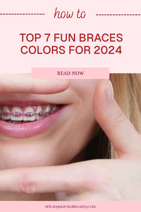 Looking to brighten up your smile? Discover the top 7 fun braces colors for 2024 that match your personality! From bold reds to calming blues, and playful pinks, there’s a perfect shade for everyone. No more boring metal brackets—let your individuality shine with these exciting color choices! We’ll help you enjoy the style while fixing your teeth, ensuring that every smile gets attention Winter Braces Colors Ideas, Maroon Braces Teeth, Dental Braces Colors Ideas, Christmas Braces Colors, Blue And Purple Braces Teeth, Hot Pink Power Chain Braces, How To Make Braces, Best Braces Colors, Pink Braces Power Chain