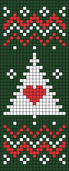 Alpha pattern #161036 | BraceletBook Christmas Tree Alpha Pattern, Alpha Pattern Christmas, Christmas Alpha Patterns, Xmas Crochet, Christmas Crochet Blanket, Beaded Patterns, Snowflake Bracelet, Market Ideas, Tapestry Crochet Patterns