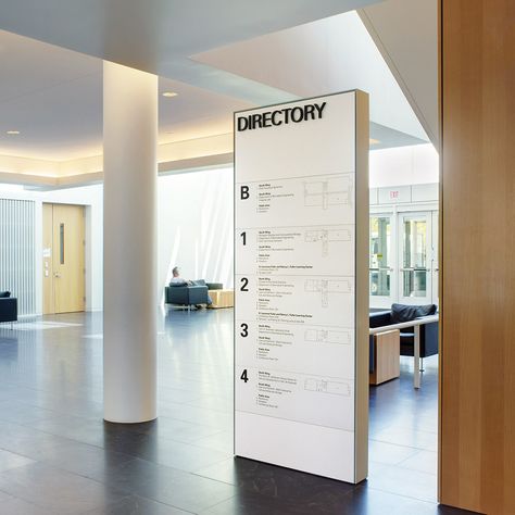 Richard Meier & Partners – Piscatello Design Centre Directional Signs Design, Hospital Signage, Standing Signage, Directory Signs, Wayfinding Signage Design, Office Signage, Wayfinding Signs, Directional Signage, Richard Meier