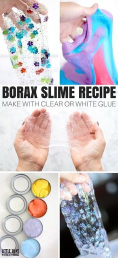 Make Slime For Kids, Borax Slime Recipe, Slime Recipe Kids, Slime Kids, Perfect Slime, Cool Slime Recipes, Homemade Slime Recipe, Borax Slime, Slime Ingredients