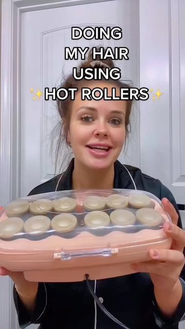 Big Hot Roller Curls, Conair Hair Rollers, How To Hot Rollers For Long Hair, How To Use Hot Curlers On Long Hair, Heat Roller Curls, How To Put Hot Rollers In Your Hair, Blowout With Hot Rollers, How To Curl Long Hair With Hot Rollers, Best Rollers For Hair