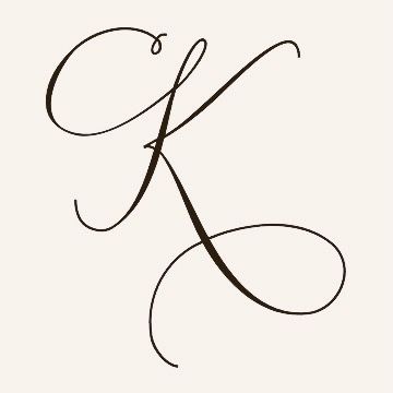 K Calligraphy Letter, Cursive K Tattoo, Letter K Aesthetic, Letter K Tattoo Ideas, K Tattoos, Cursive K, K Calligraphy, Cursive I, Pretty Calligraphy