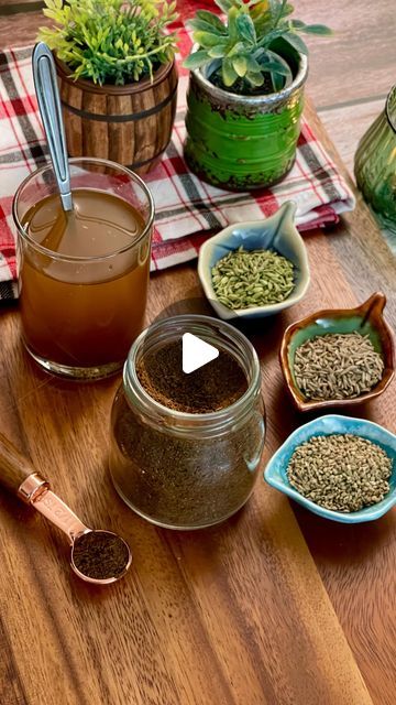 Meghna’s Food Magic on Instagram: "3 INGREDIENTS MAGICAL POWDER  #MeghnaKeGhareluNuskhe  #GetFitWithMeghna . ✨ Did you know that a magical powder made by roasting Jeera (cumin seeds), Ajwain (carrom seeds), and Saunf (Fennel Seeds) in equal quantity can work wonders for your digestion and overall health? 🌿🍋 Taking 1/2 tsp of this powder before each meal, three times a day, with a few drops of lemon in a glass of water can help you deal with -  1. bloating,  2. indigestion,  3. weight loss,  4. sleeplessness and  5. boost your energy levels! 💫  . Give it a try and experience the amazing benefits for yourself. You can easily store this powder in a cabinet in air-tight bottle for 2-3 months. . . Love M #ChefMeghna #MagicPowder #ImmunityBooster #healthyliving #DigestionAid #NaturalRemedies Cumin Water Recipe, Ajwain Water Benefits, Jeera Water Benefits, Cumin Water Benefits, Cumin Water, Food Magic, Seeds Benefits, Water Benefits, Cumin Seeds