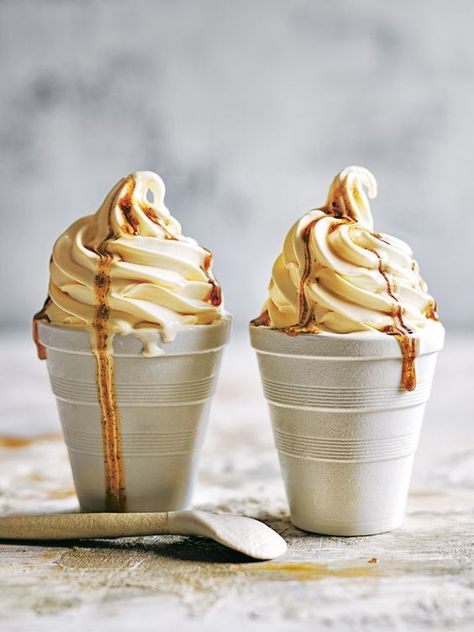 Bourbon Syrup, Soft Serve Ice Cream Recipes, Vanilla Soft Serve, Bourbon Cream, Ice Cream Photography, Serve Ice Cream, Donna Hay, Slow Cooker Desserts, Frozen Yoghurt