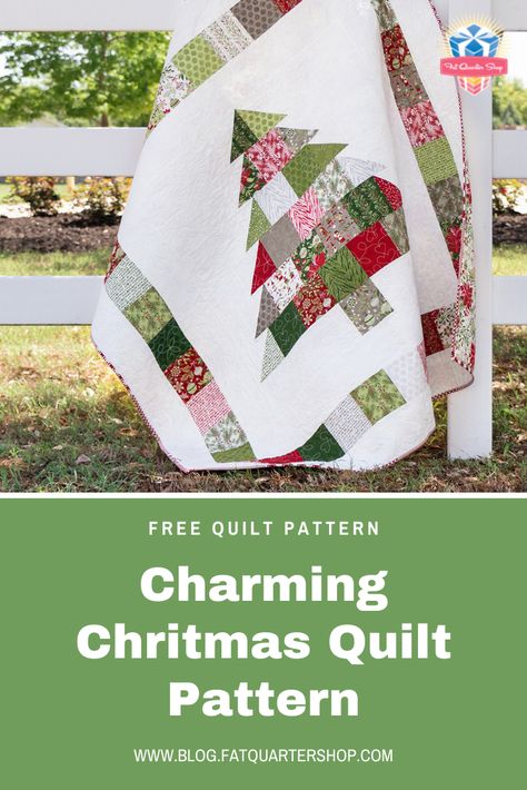 Christmas Lap Quilt, Christmas Tree Quilt Pattern, Tree Quilt Block, Tree Quilt Pattern, Charm Pack Quilt Patterns, Christmas Quilting Projects, Charm Square Quilt, Christmas Quilt Blocks, Charm Pack Quilt