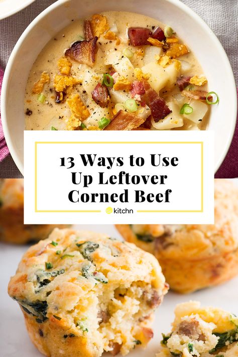 Corned Beef Uses, Corned Beef Quiche Recipes, Corn Beef Ideas, Healthy Corned Beef Recipes, Corned Beef Leftovers Dinners, Recipes With Leftover Corned Beef, Recipes With Canned Corned Beef, Corned Beef Meal Ideas, Corned Beef And Brussel Sprouts