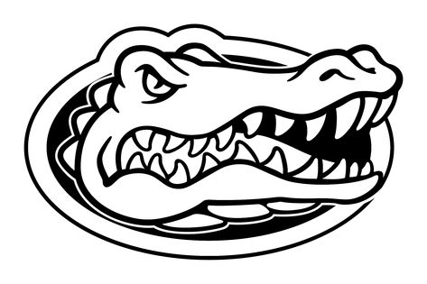 Gators Logo, Florida Gators Logo, Gator Logo, Florida Gators Football, Gators Football, Black And White Logos, Haircut Designs, Svg For Cricut, Florida Gators