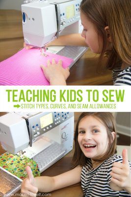 Teaching Kids To Sew, Part 5: Stitch types, sewing on curves, and seam allowances Teaching Kids To Sew, Stitch Types, Teaching Sewing, How To Teach Kids, Sewing Courses, Sewing School, Diy Projects For Kids, Fabric Purses, Sewing Projects For Kids