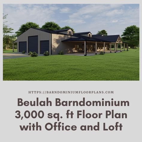 Floor Plan With Office, Fenced In Backyard, Morton Building Homes, Company Architecture, Custom Barndominium, Steel Homes, Barn Homes Floor Plans, Morton Building, Metal Barn Homes