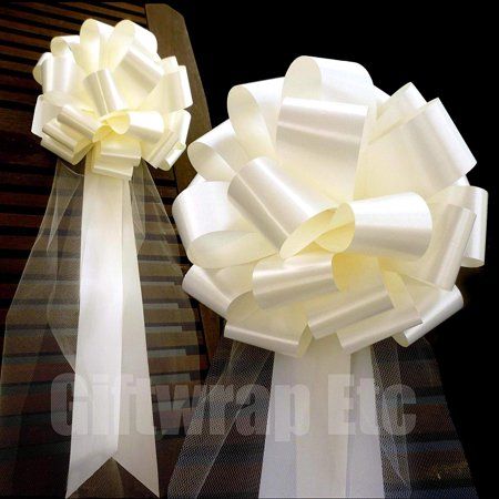 White Pew Flowers, Bows With Tulle, Tulle Wedding Decorations, Wedding Pew Bows, Wedding Pew Decorations, Wedding Church Aisle, Pew Flowers, Church Aisle, Pew Bows Wedding