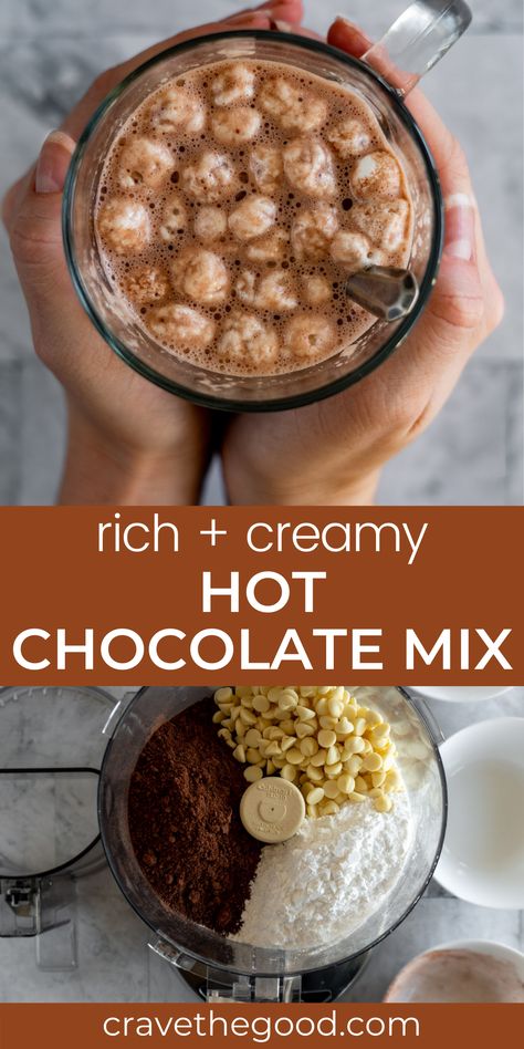 Diy Powdered Hot Chocolate, Homemade Hot Chocolate Powder Recipe, Rich Hot Chocolate Mix Recipe, Hot Chocolate Mix With Coffee Creamer, White Chocolate Powder For Coffee, Homemade Hot Cocoa Mix Recipe Without Dry Milk, Hot Chocolate Mix With Pudding, Best Homemade Hot Chocolate Mix Recipe, Hot Cocoa Recipe With Powdered Milk