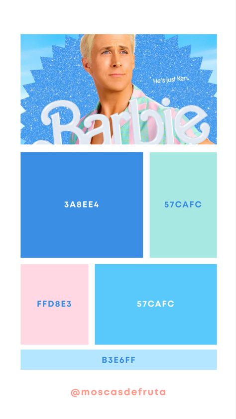 Barbie Movie Color Palette, Barbie Color Scheme, Malibu Barbie Color Palette, Barbie Colour Palette, Coconut Color Palette, Color Palette Gender Neutral, Sports Color Palette, Disney Color Palette, Barbie Color Palette