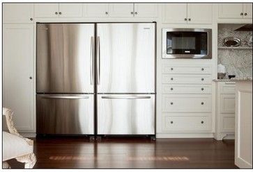 Double Fridge Design Ideas, Pictures, Remodel, and Decor. We have seen several double wide fridges. We need one! We eat soooo many fruits and veggies. Plus we love to cook! Double Wide Refrigerator, Kitchen With 2 Fridges, Side By Side Fridge And Freezer, 2 Refrigerators Side By Side In Kitchen, Double Fridge Kitchen Layout, Two Fridges In Kitchen, 2 Fridges Side By Side, 2 Fridges In Kitchen, 2 Refrigerators Side By Side