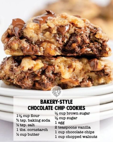 Cooking with Karli Thick Chocolate Chip Cookies, Bakery Style Chocolate Chip Cookies, Tollhouse Cookie Recipe, Cooking With Karli, Best Holiday Cookies, Shugary Sweets, Chocolate Chip Cookies Ingredients, I Am Baker, Smart School