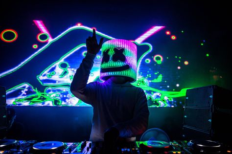 Marshmello DJ HD Marshmello Dj, Marshmello Wallpapers, Dj Marshmello, Dj Art, Electro Music, Colorful Lights, Edm Music, Seni 3d, Dj Music