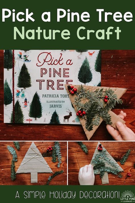 Try this simple and adorable nature weaving holiday craft for kids of all ages! Pair it with the book Pick a Pine Tree and your snowy afternoon plans are set. This nature craft makes for the perfect pine tree decoration, handmade gift, or holiday fine motor activity. Holiday Fine Motor Activities, Nature Weaving, Holiday Bouquet, Simple Holiday Decor, Fine Motor Activity, Nature Craft, Nature School, Winter Activities For Kids, Holiday Crafts For Kids