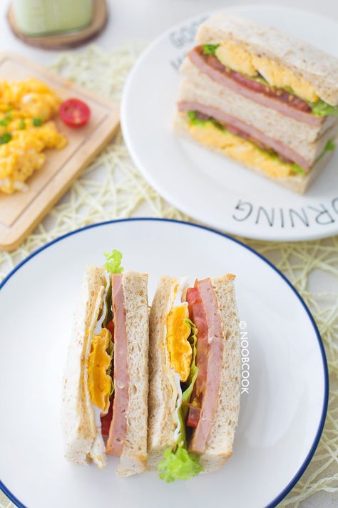 Luncheon Meat (Spam) Egg Sandwich Recipe Spam And Egg Sandwich, Spam Sandwich Recipes, Spam Recipes Dinners, Spam Sandwich, Ham And Egg Sandwich, Taylor Ham, Spam Recipes, Egg Sandwich Recipe, Egg Masala