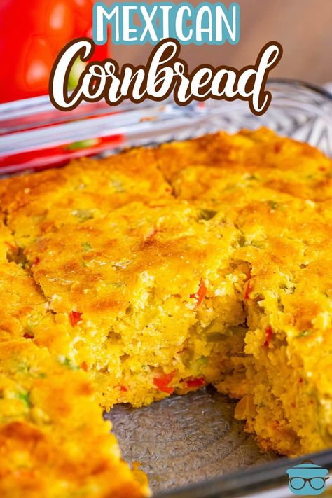 Mexican Cornbread - The Country Cook Mexican Cornbread With Rotel, Mexican Street Corn Cornbread, Authentic Mexican Cornbread, Corn Bread With White Corn Meal, Corn Bread Using Yellow Corn Meal, Pillsbury Cornbread Swirls Recipes, Gluten Free Mexican Cornbread, Fancy Cornbread, Caribbean Cornbread