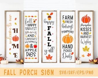 Fall Porch Signs, Autumn Porch, Halloween Porch Sign, Welcome Sign Svg, Porch Sign Svg, Fall Words, Halloween Porch, Sign Display, Porch Sign