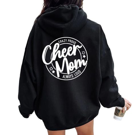 Shop Crazy Proud Cheer Mom Always Loud Women Oversized Hoodie Back Print. Available on many styles, sizes, and colors. Megaphone Svg, Cheer Mom Gifts, Svg Popular, Svg Softball, Southern Svg, Cheer Mom Svg, Cheer Megaphone, Popular Svg, Cheer Gear